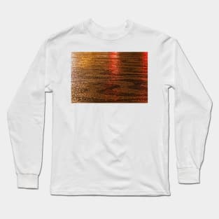 Waves Of Cobblestones At Night © Long Sleeve T-Shirt